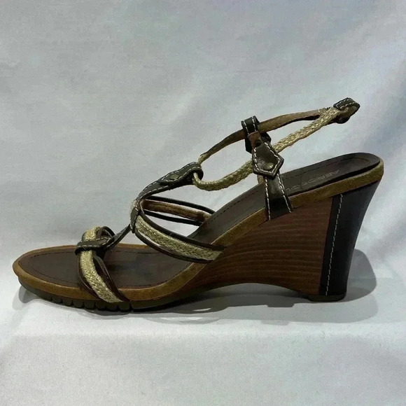 Aerosoles Swish Bone brown leather wedge, size 11 - Picture 4 of 6